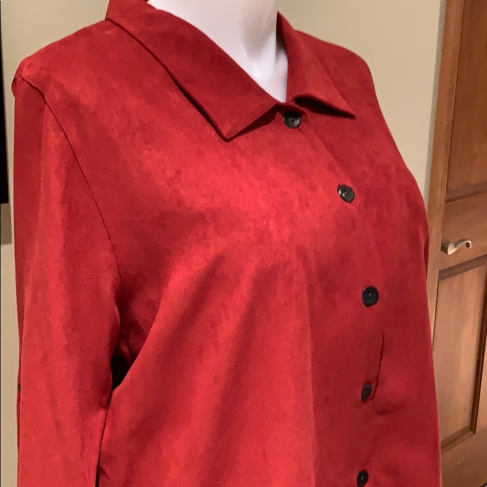 Dark red jacket/top